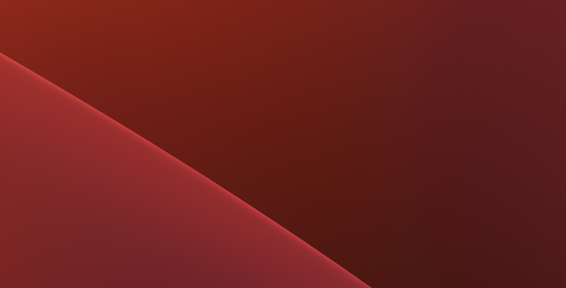 Red abstract gradient background with curved lines.