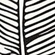 Abstract black and white leaf pattern.